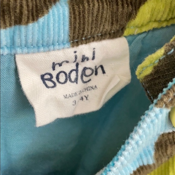 Mini Boden Girls Big Floral Fully Lined Corduroy Dress 3-4 - Picture 5 of 11